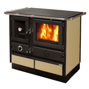 Kachľový sporák Thermo Magnum MBS 16,3kW, ľavá strana, krémová farba