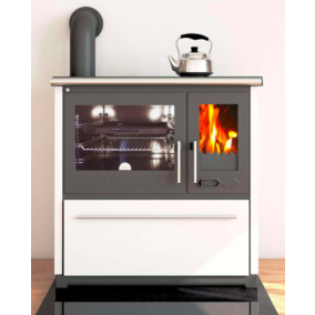 Kachľový sporák Plamen 850 Glas, 8-11kW,ľavá strana, biely