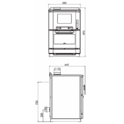 Kachle Plamen Calorex 100, 10kW, bielej farby 2
