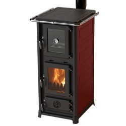 Krbové kachle MBS Olympia12,2 kw ,s rúrou farba bordová-1