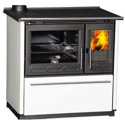 Kachľový sporák Plamen 850 Glas, 8-11kW,ľavá strana, biely 1
